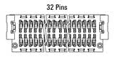 Dimenzije: Zero8 ravni priključak, 32-pin