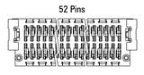 Dimenzije: Zero8 ravni priključak, 52-pin