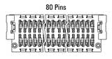 Dimenzije: Zero8 priključak, ravan, 80-pin