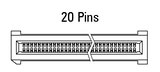 EC.8 ravni 20-pin konektor