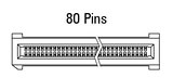 EC.8 ravni 80-pin konektor