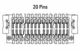 Dimenzije: Zero8 priključak, ravan, 20-pin