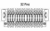 Dimenzije: Zero8 ravni priključak, 32-pin