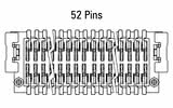 Dimenzije: Zero8 ravni priključak, 52-pin