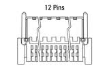 Dimenzije Zero8 kosa 12-pin utičnica