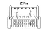Dimenzije Zero8 kosa 32-pin utikača