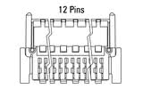 Dimenzije Zero8 kosa 12-pin utičnica