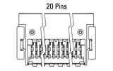 Dimenzije: Zero8 kosi 20-pin utični priključak