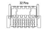 Dimenzije Zero8 kosa 32-pin utikača