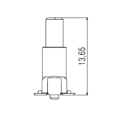 Dimenzije: One27 ravna traka konektora H13,65