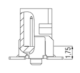 Dimenzije: One27 ravna traka konektora, H1,75, 12-pin