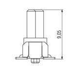 Dimenzije: One27 ravni konektor, H9.05, 40-pin